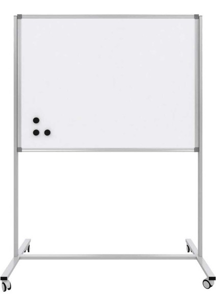 Beyaz 90X120 Manyetik Yüzey Ayaklı Yazı Tahtası, Tek Taraflı, Tekerlekli, Kullanışlı