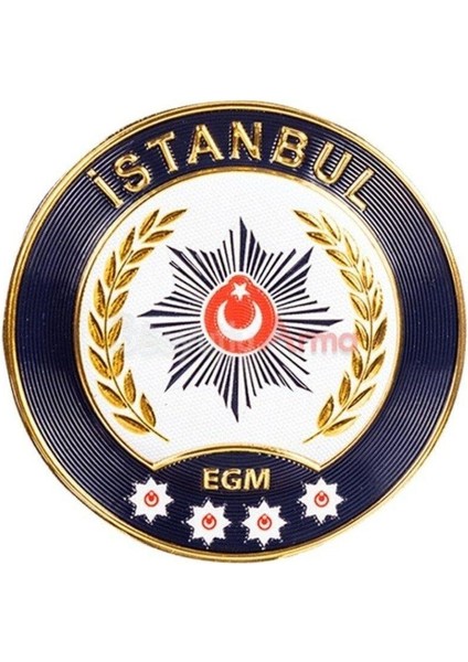 Istanbul Polis Arması 3d, 2025 Yeni Tip, Cırtlı, Standart Ölçü,
