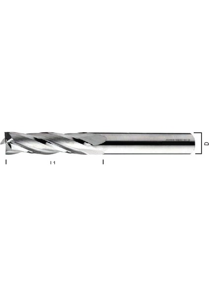 6mm Hss Uzun Parmak Freze