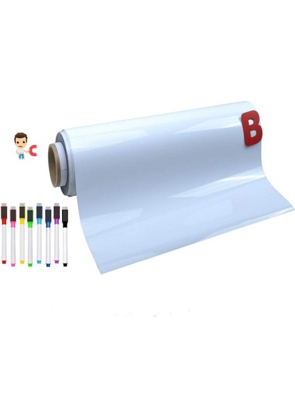 60X90 cm Manyetik ve Yapışkanlı Beyaz Tahta, Silinebilir Duvar Mesaj Paneli