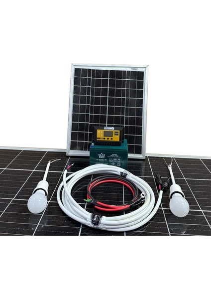 20 Watt Güneş Paneli Aydınlatma Paketi Solar Paket