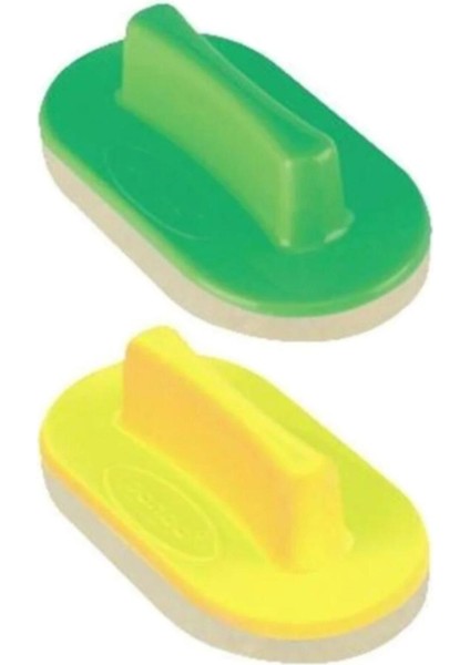 Çok Renkli Tahta Silgisi, 2'li Paket, Plastik Saplı, Okul ve Sınıf Için Uygun