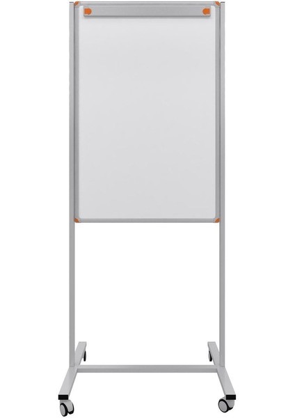 65X100 cm Beyaz Laminant Yüzeyli Sabit Ayaklı Tekerlekli Yazı Pano