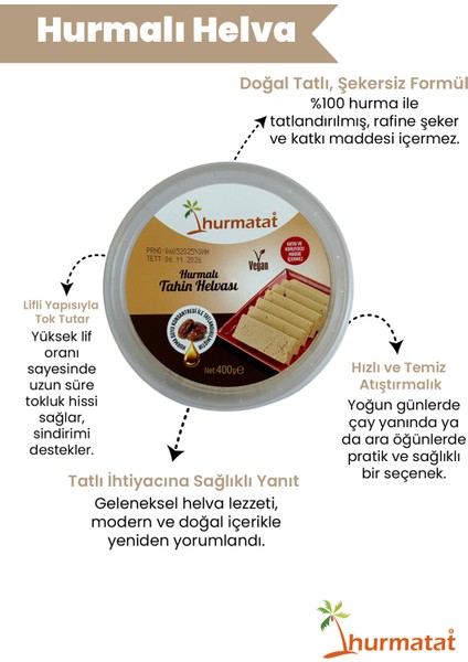Sade Hurma Helvası 400 Gr fiyatları