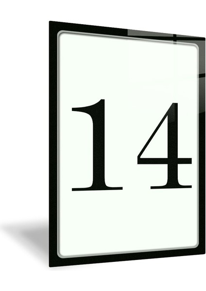 Cam Kapı Numarası - Siyah Yazı, 14.8cm x 21CM, Yönlendirme Levhası fiyatları