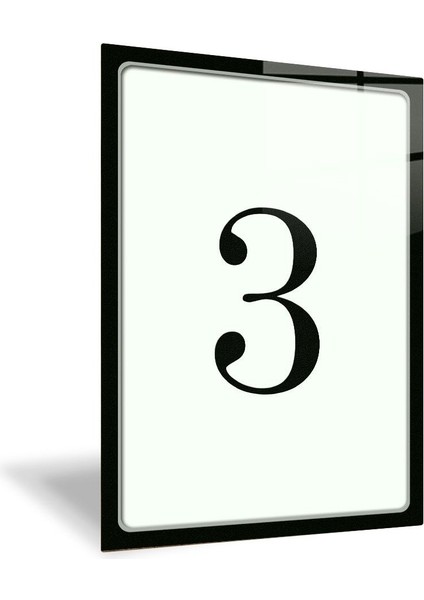 Saydam Cam Kapı Numarası ve Yönlendirme Levhası, 14.8X21 Cm, Siyah Yazı fiyatları