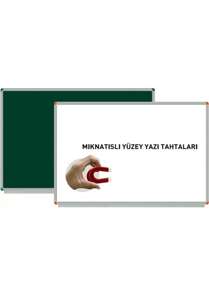 65X100 cm Renkli Mıknatıslı Duvara Monte Yazı Tahtası