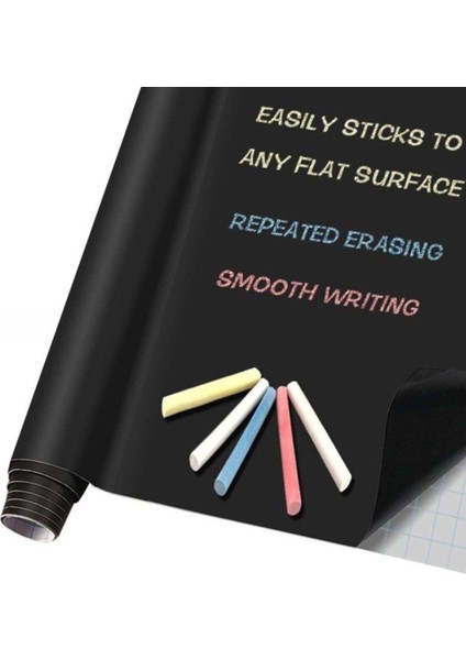 Yazılabilir ve Silinebilir Folyo Sticker, 5 Tebeşir ile Kullanıma Hazır