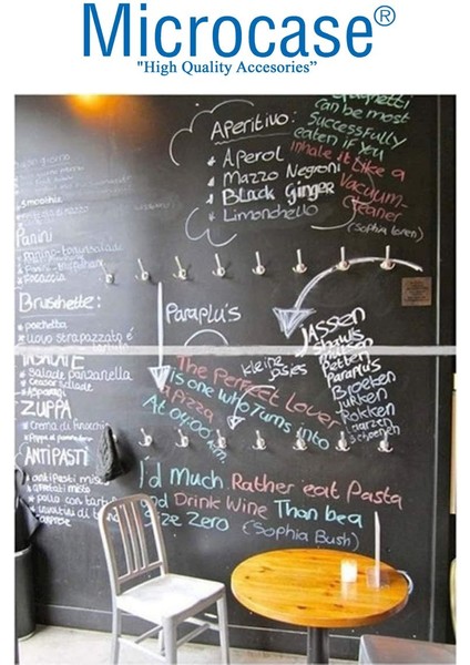 Yazılabilir ve Silinebilir Folyo Sticker, 5 Tebeşir ile Kullanıma Hazır