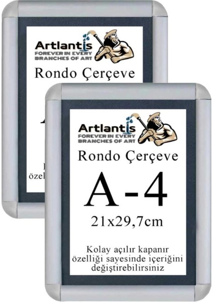 Tak Çıkar Rondo Çerçeve A4 2'li, Açılır Kapanır, 21X30 Cm, Afiş Çerçevesi