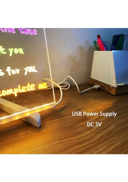 20/20 LED Işıklı Yazı Çizim Tahtası, Ayarlanabilir Stand, Hediye ve 7 Kalemli fırsatları