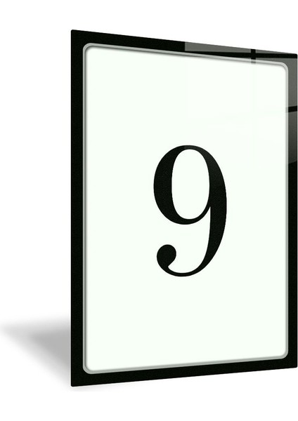 Cam Kapı Numarası, Siyah Yazı, 14.8X21 Cm, Baskılı, Şık ve Modern Tasarım fiyatları