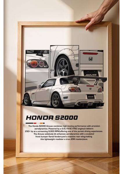 S 2000 Çerçeveli Tablo - Honda Car Poster fiyatları