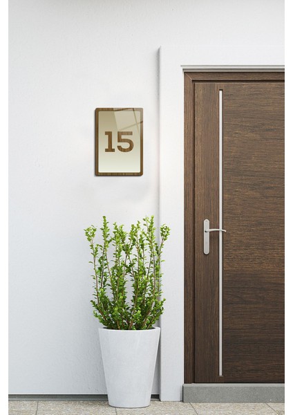 Şeffaf Kapı Numarası, Siyah Yazı, 14.8X21 Cm, Cam Yönlendirme Levhası