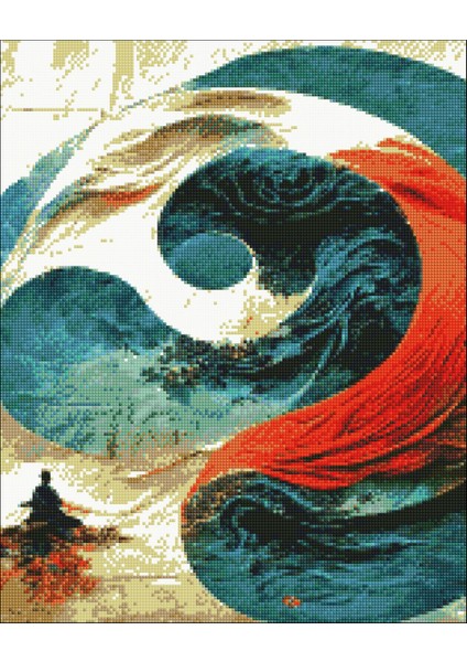 5d Elmas Boyama Seti – yin Yang ve Meditasyon | 40X50 cm - Tuvale Gerili Diamond Painting Sayılarla Boyama Elmas Mozaik Tablo fiyatları