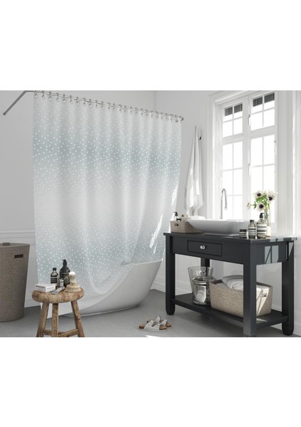 Banyo Perdesi 1X120X200 Tek Kanat Duş Perdesi Halka Hediyeli Duşakabin Perdesi 1079 fiyatları