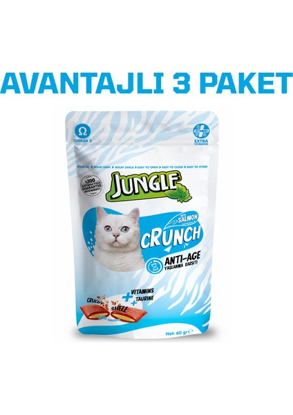 Crunch Kedi Ödül Somonlu 60 Gr. * 3 Paket