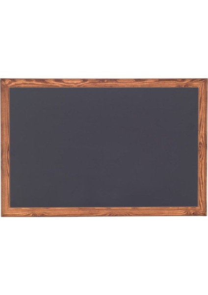 60X90 cm Ahşap Çerçeveli Kara Tahta, Tebeşir Yazı Tahtası, Siyah Renk