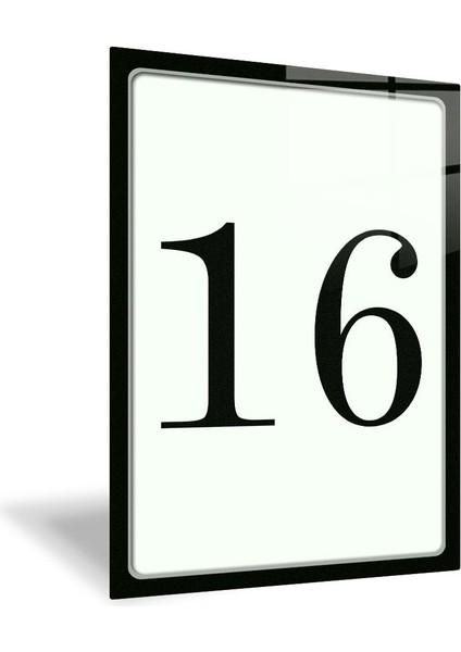 Saydam Cam Kapı Numarası, Siyah Yazı, 14.8X21 Cm, Yönlendirme Levhası fiyatları