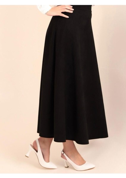 A Kesim Maxi Boy Süet Kloş Etek 0032 fiyatları