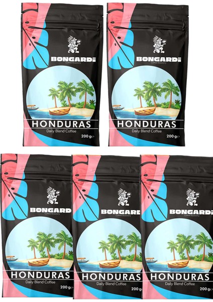 5X200G Honduras Yöresel Blend Kahve Seti (Çekirdek Veya Öğütülmüş Seçilebilir)