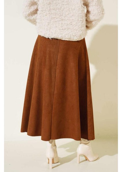 A Kesim Maxi Boy Süet Kiloş Etek 0032 modelleri