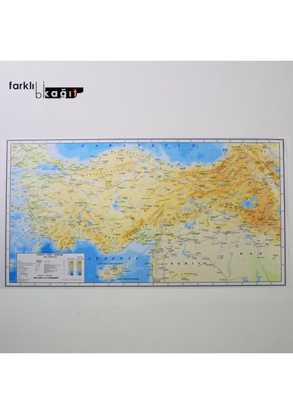 Çok Renkli Statik Kağıt Dekoratif Türkiye Haritası, Kendinden Tutunur, Şık Tasarım fiyatları