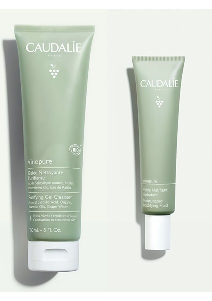Vinopure Yüz Temizleme Jeli 150 ml ve Vinopure Fluid Krem