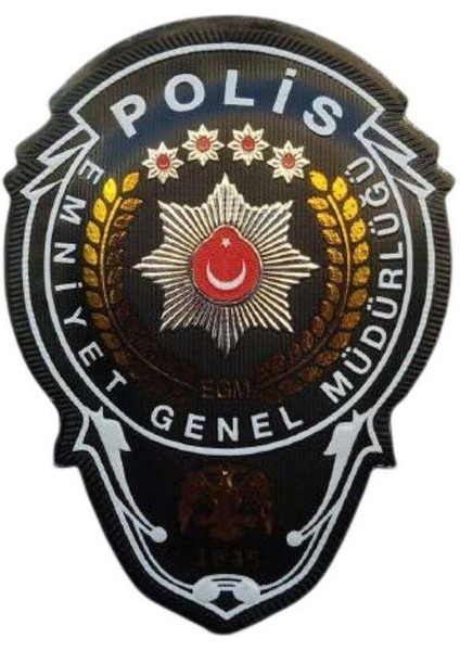 Emniyet Genel Müdürlüğü Polis Arması 3d, 2025 Yeni Model Tip Cırtlı, Standart Ölçü