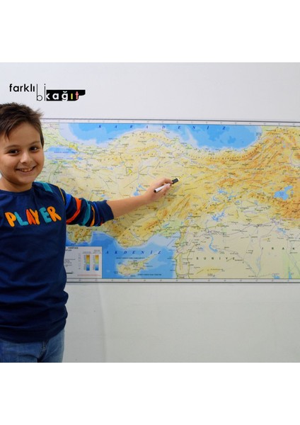 Çok Renkli Statik Kağıt Dekoratif Türkiye Haritası, Kendinden Tutunur, Şık Tasarım fırsatları