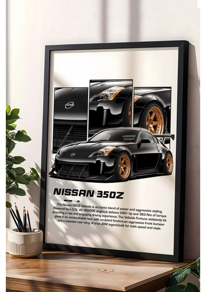 Nissan 350Z Çerçeveli Tablo - Nissan Car Poster