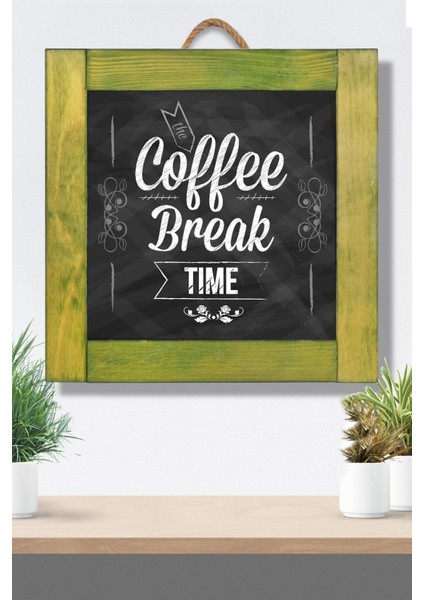 Renkli Ahşap Yazı Tahtası 30X30 Cm, Dekoratif Duvar Süsü