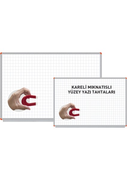 120X120 Kareli Mıknatıslı Yazı Tahtası Beyaz