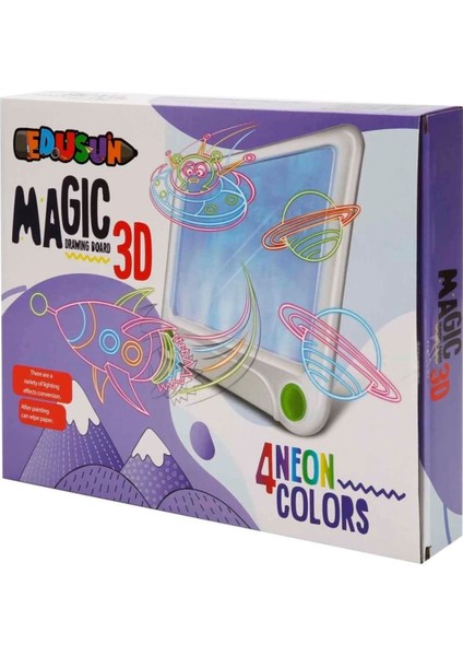 Renkli 3D Çizim Tahtası, Yaratıcı ve Eğlenceli Çizim Deneyimi fiyatları