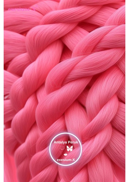 Afrika Örgüsü & Rasta İçin Sentetik Saç 100 gr Neon Pembe Pink3 fiyatları
