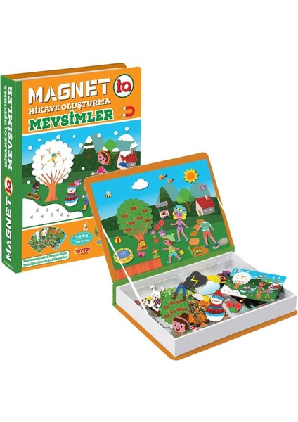 Mevsim Temalı Magnet Hikaye Seti, 3+ Yaş Için Eğlenceli ve Öğretici Oyun Arkadaşı
