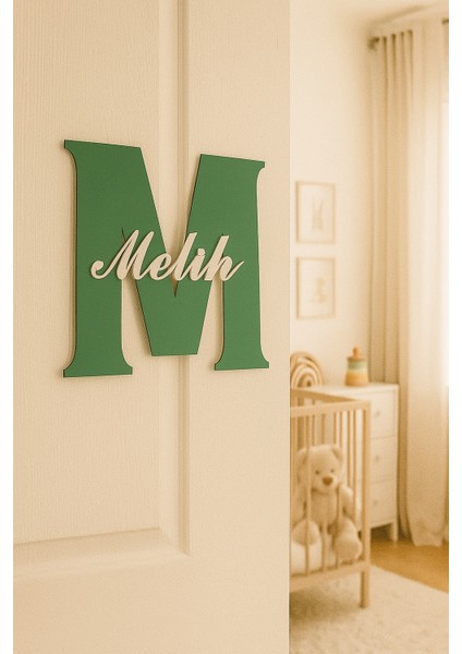 Isme Özel Bebek ve Çocuk Odası Ahşap Harf Kapı Süsü Isimlik Bebek Kapı Süsü 30 cm indirimleri