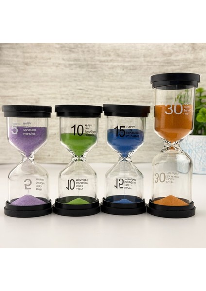 Renkli Dekoratif Kum Saati 30 Dakika, Cam Gövdeli Modern Kum Saati 30 Dk, Ofis, Ev ve Çocuk Odası Dekoru Için Modern Tasarım Kum Saati – Zaman Ölçer Masa Saati fiyatları