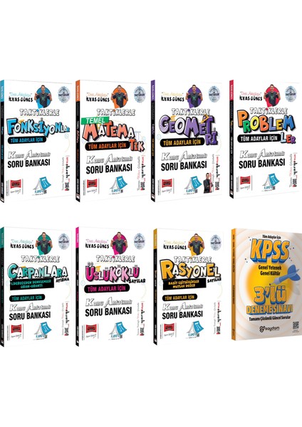Ilyas Güneş Taktiklerle Serisi Tüm Adaylar Için Konu Anlatımlı Soru Bankası Kazandıran Matematik Set