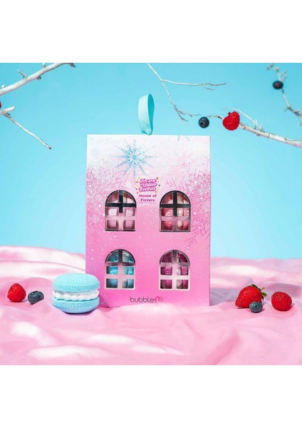 Frozen Winter Berries Makaron 4'lü Banyo Topu