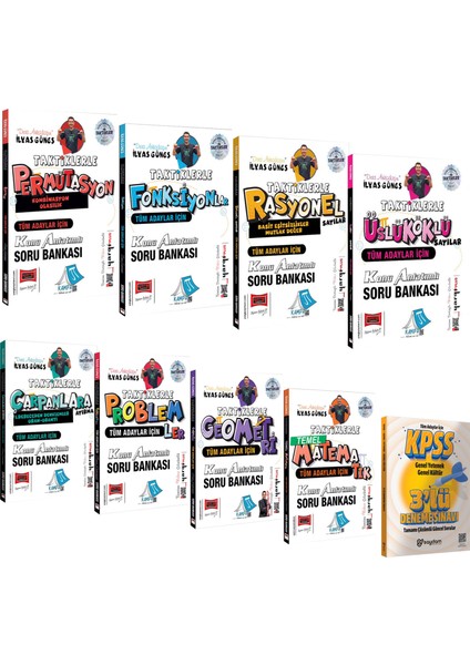 Ilyas Güneş Taktiklerle Serisi Tüm Adaylar Için Konu Anlatımlı Soru Bankası Mega Matematik Seti