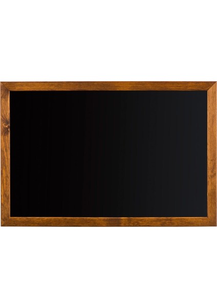 50X70 Doğal Ahşap Çerçeve Duvara Monte Siyah Kara Tahta