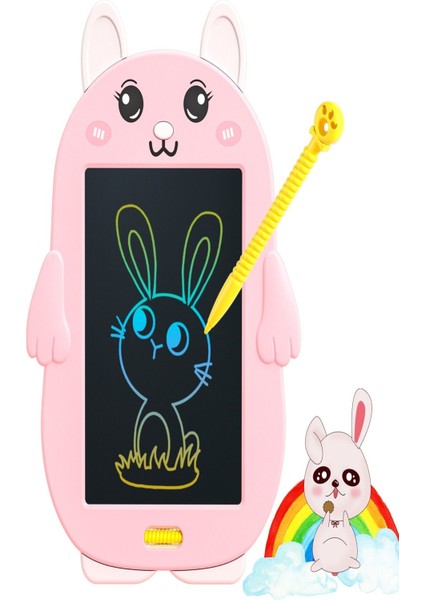Çocuklar Için Sevimli Tavşan Tasarımlı 9 Inç Dijital Yazı Tableti