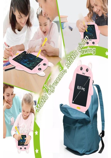 Çocuklar Için Sevimli Tavşan Tasarımlı 9 Inç Dijital Yazı Tableti fiyatları