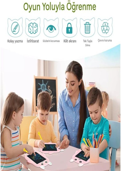 Çocuklar Için Sevimli Tavşan Tasarımlı 9 Inç Dijital Yazı Tableti fırsatları