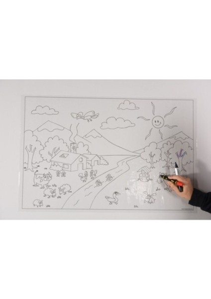 Gri Boyama Çalışması Akıllı Kağıt Tahta 85X56 Cm, Eğlenceli ve Renkli Aktivite Seti fiyatları