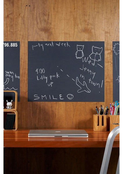 30X200 Kesilebilir Yapışkanlı Siyah Tahta, Tebeşir Hediyeli, Duvar ve Mutfak Için modelleri