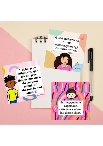 Çocuklar Için 3'lü Motivasyon Kartları, Ders Çalışma Keyfini Artırır modelleri