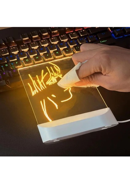 7 Kalemli Memo Tahtası, LED Gece Lambası ve USB Mesaj Tahtası, Şık ve Kullanışlı Hediye modelleri