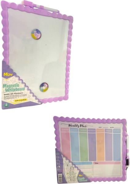 Çift Taraflı Manyetik Yazı Tahtası 21,5X28 Cm, Renkli, Pratik ve Kullanışlı modelleri